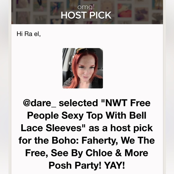 🌺🎉HP🎉🌺 NWT Free People Sexy Top With Bell Lace Sleeves - Picture 9 of 9